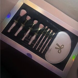 Pink Makeup Brush Set with Case